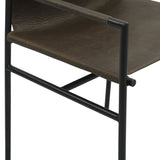 Irvine 20" Dining Armchair Olive Green Leather and Iron from Home Trends & Design - Luna Furniture