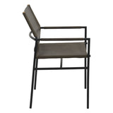 Irvine 20" Dining Armchair Olive Green Leather and Iron from Home Trends & Design - Luna Furniture