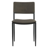Irvine 18" Dining Chair Olive Green Leather and Iron, Set of 2 from Home Trends & Design - Luna Furniture