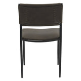Irvine 18" Dining Chair Olive Green Leather and Iron, Set of 2 from Home Trends & Design - Luna Furniture