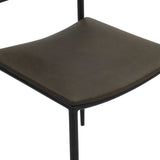 Irvine 18" Dining Chair Olive Green Leather and Iron, Set of 2 from Home Trends & Design - Luna Furniture