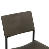 Irvine 18" Dining Chair Olive Green Leather and Iron, Set of 2 from Home Trends & Design - Luna Furniture
