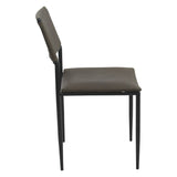 Irvine 18" Dining Chair Olive Green Leather and Iron, Set of 2 from Home Trends & Design - Luna Furniture