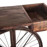 Industrial Teak 71" Bicycle Console Table in Walnut from Home Trends & Design - Luna Furniture