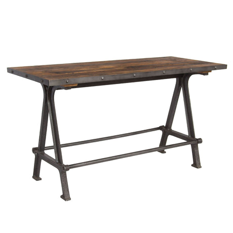 Industrial Teak 66" Gathering Table in Natural Reclaimed Wood from Home Trends & Design - Luna Furniture