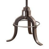 Industrial Teak 16" Adjustable Stool in Oiled Teak Reclaimed Wood from Home Trends & Design - Luna Furniture
