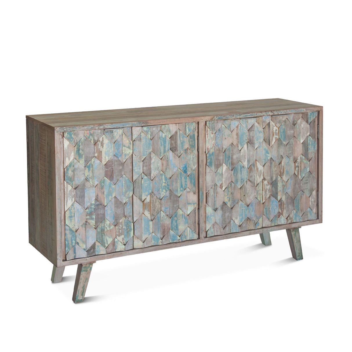 Ibiza 61" Sideboard in Vintage Teal Reclaimed Wood from Home Trends & Design - Luna Furniture