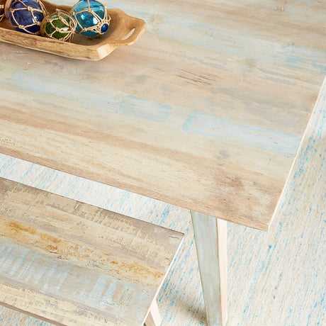 Ibiza 48" Bench in Vintage Teal Reclaimed Wood from Home Trends & Design - Luna Furniture