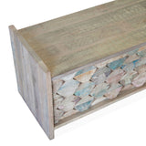 Ibizia 60" Storage Bench in Vintage Teal Reclaimed Wood from Home Trends & Design - Luna Furniture