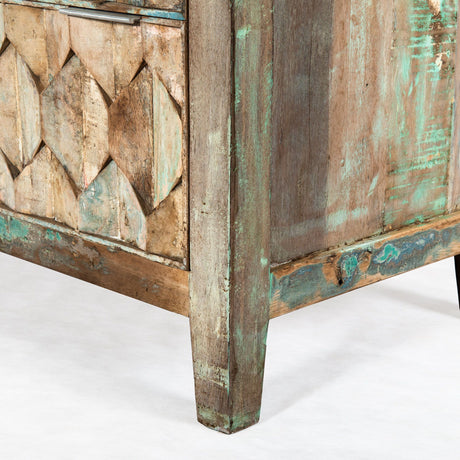 Ibiza 57" Dresser in Vintage Teal Reclaimed Wood from Home Trends & Design - Luna Furniture