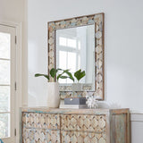 Ibiza 37" Mirror in Vintage Teal Reclaimed Wood from Home Trends & Design - Luna Furniture