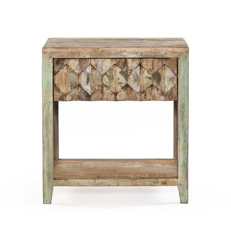 Ibiza 24" Nightstand in Vintage Teal Reclaimed Wood from Home Trends & Design - Luna Furniture