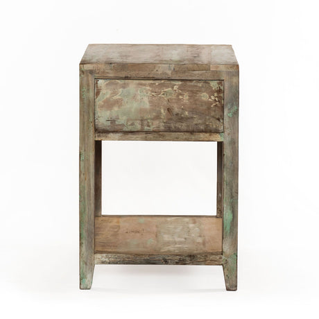 Ibiza 24" Nightstand in Vintage Teal Reclaimed Wood from Home Trends & Design - Luna Furniture