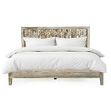 Ibiza King Bed in Vintage Teal Reclaimed Wood from Home Trends & Design - Luna Furniture
