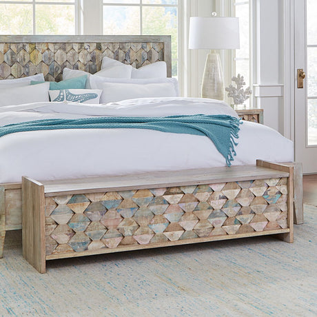 Ibiza King Bed in Vintage Teal Reclaimed Wood from Home Trends & Design - Luna Furniture