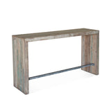 Ibiza 66" Sofa Back Console Table with Stools in Vintage Teal Reclaimed Wood from Home Trends & Design - Luna Furniture