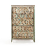 Ibiza 32" Tall Chest in Vintage Teal Reclaimed Wood from Home Trends & Design - Luna Furniture