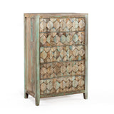 Ibiza 32" Tall Chest in Vintage Teal Reclaimed Wood from Home Trends & Design - Luna Furniture