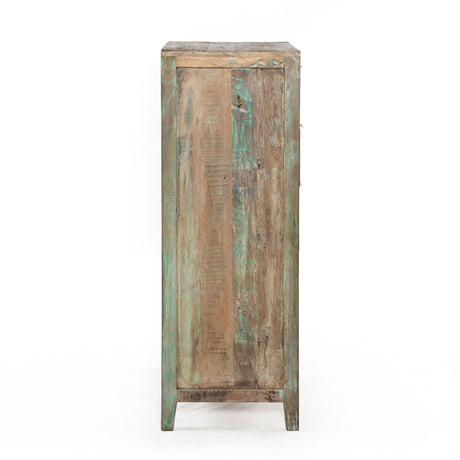 Ibiza 32" Tall Chest in Vintage Teal Reclaimed Wood from Home Trends & Design - Luna Furniture