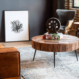Jaipur 38" Round Coffee Table in Reclaimed Wood from Home Trends & Design - Luna Furniture