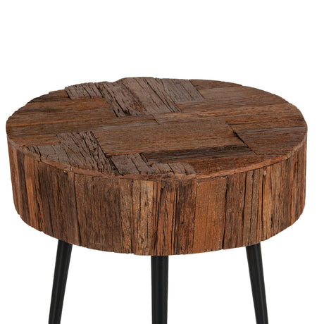 Jaipur 22" Round Side Table in Reclaimed Wood from Home Trends & Design - Luna Furniture