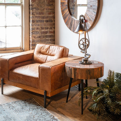 Jaipur 22" Round Side Table in Reclaimed Wood from Home Trends & Design - Luna Furniture