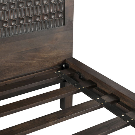 Jakarta Queen Bed in Dark Java from Home Trends & Design - Luna Furniture
