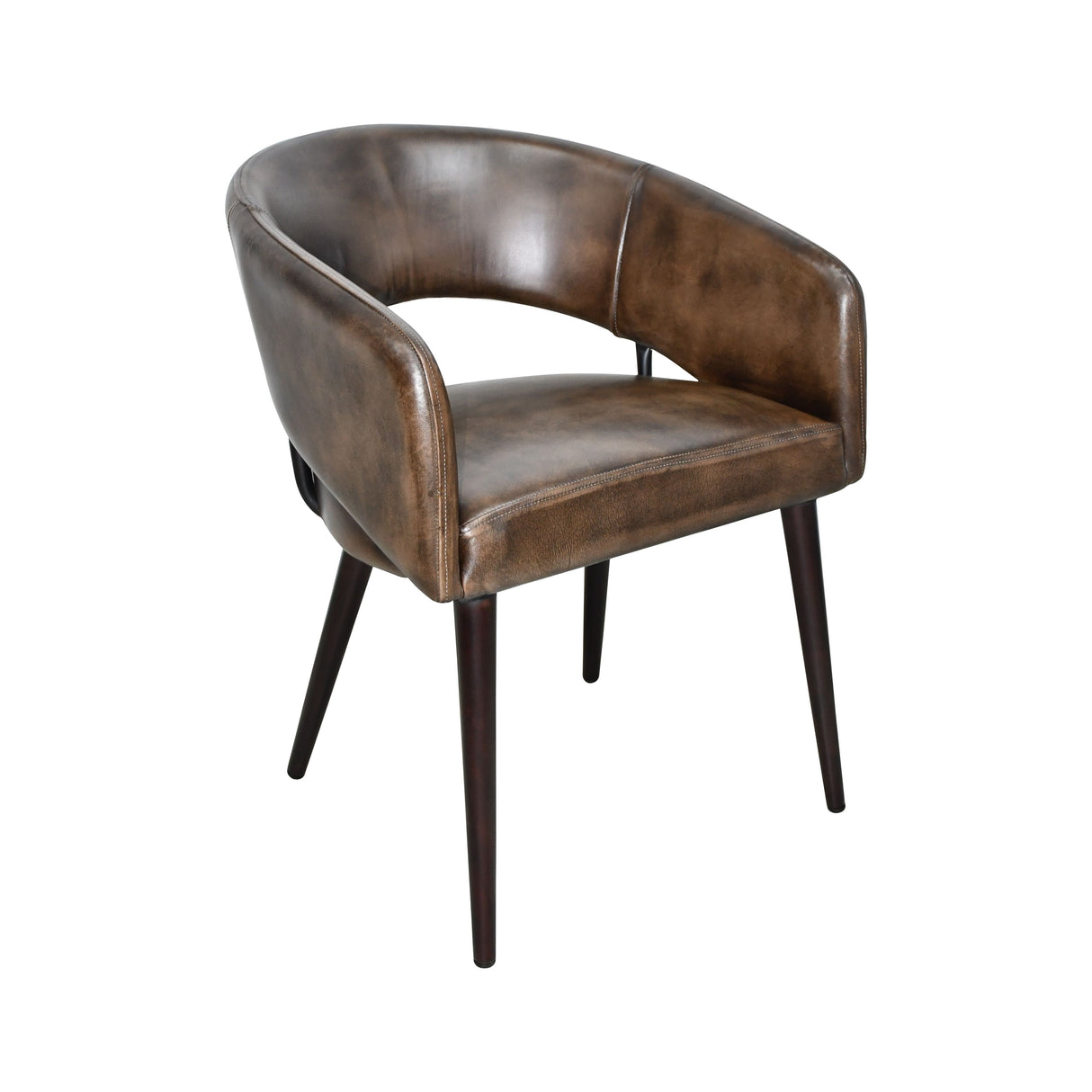Kent Turner 23" Dining Chair in Antique Whiskey with Walnut Legs, Set of 2 from Home Trends & Design - Luna Furniture