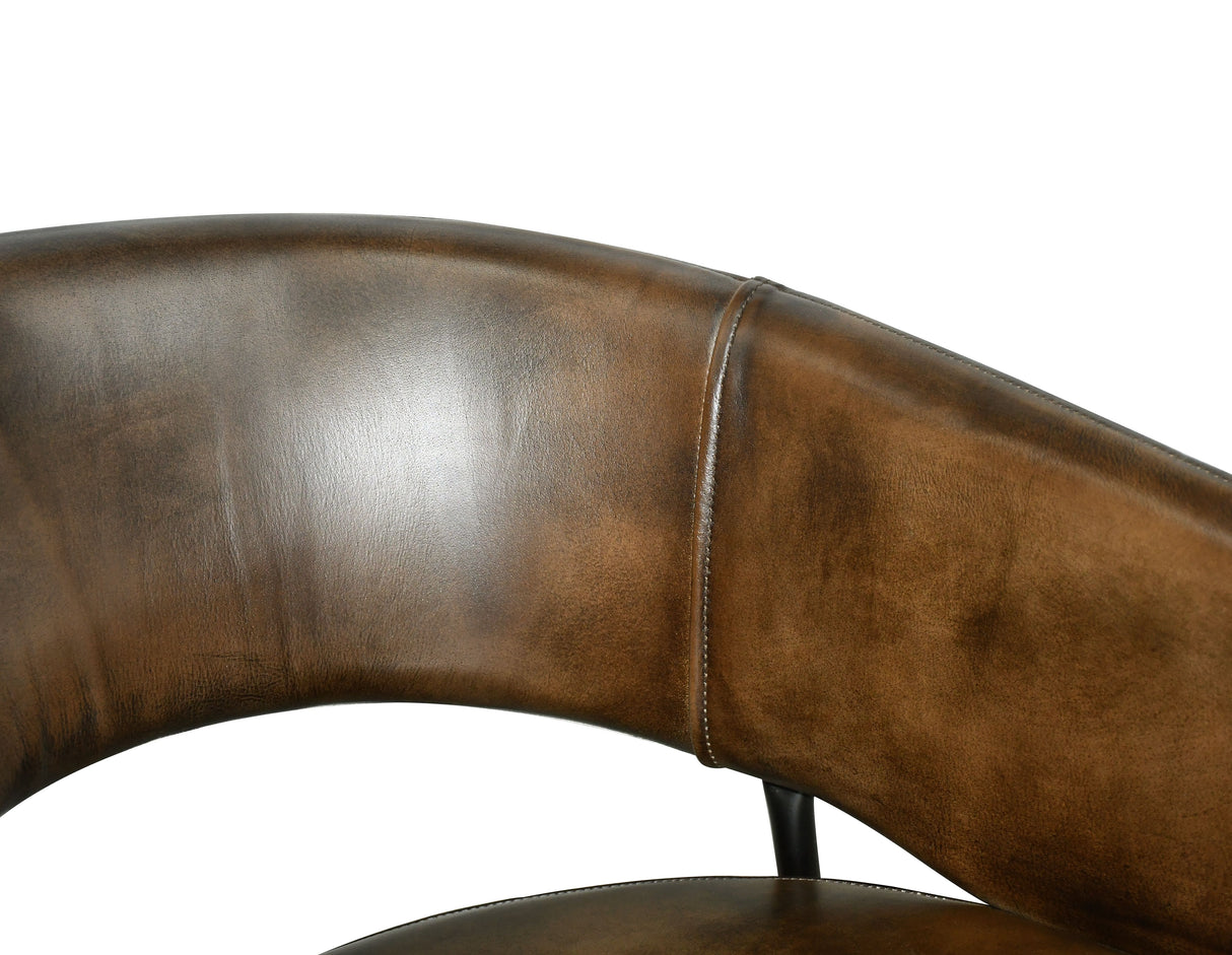 Kent Turner 23" Dining Chair in Antique Whiskey with Walnut Legs, Set of 2 from Home Trends & Design - Luna Furniture