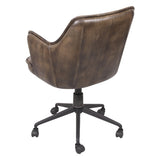 Kent Swivel Desk Chair in Antique Whiskey Leather from Home Trends & Design - Luna Furniture