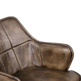 Kent Swivel Desk Chair in Antique Whiskey Leather from Home Trends & Design - Luna Furniture