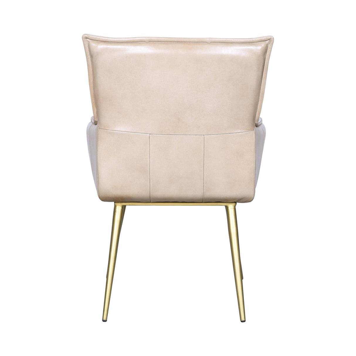 Kent Surrey 23" Armchair in Antique Ivory Leather and Gold Legs from Home Trends & Design - Luna Furniture