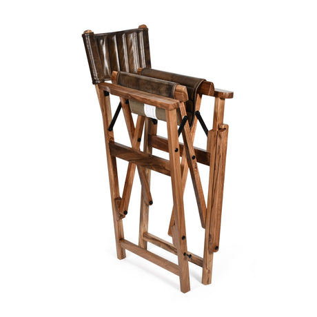 Leeds 23" Folding Counter Chair in Antique Whiskey from Home Trends & Design - Luna Furniture
