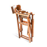 Leeds 23" Folding Counter Chair in Brown Hair on Hide from Home Trends & Design - Luna Furniture