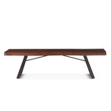 London Loft 72" Bench in Walnut from Home Trends & Design - Luna Furniture