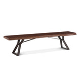 London Loft 90" Bench in Walnut from Home Trends & Design - Luna Furniture
