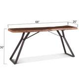 London Loft 68" Console Table in Walnut from Home Trends & Design - Luna Furniture