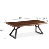 London Loft 54" Coffee Table in Walnut from Home Trends & Design - Luna Furniture