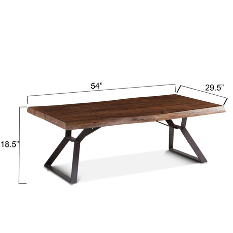 London Loft 54" Coffee Table in Walnut from Home Trends & Design - Luna Furniture