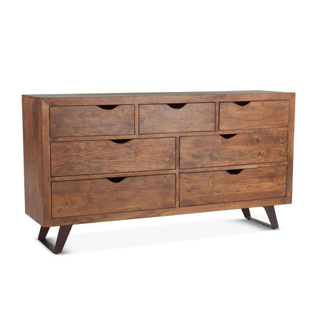 London Loft 71" Dresser in Walnut from Home Trends & Design - Luna Furniture