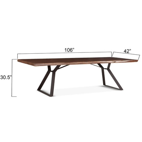 London Loft 106" Dining Table in Walnut from Home Trends & Design - Luna Furniture