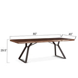 London Loft 80" Dining Table in Walnut from Home Trends & Design - Luna Furniture