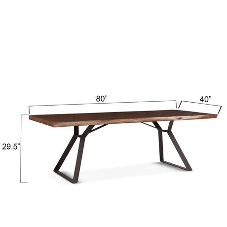 London Loft 80" Dining Table in Walnut from Home Trends & Design - Luna Furniture