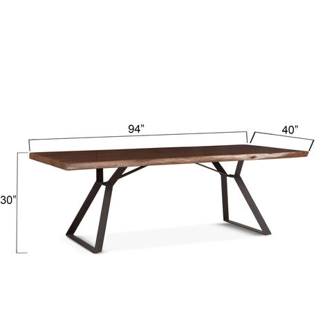 London Loft 94" Dining Table in Walnut from Home Trends & Design - Luna Furniture
