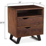 London Loft 23" Nightstand in Walnut from Home Trends & Design - Luna Furniture