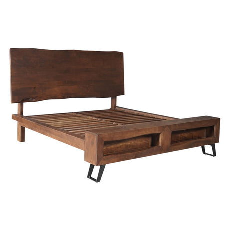 London Loft King Bed in Walnut from Home Trends & Design - Luna Furniture