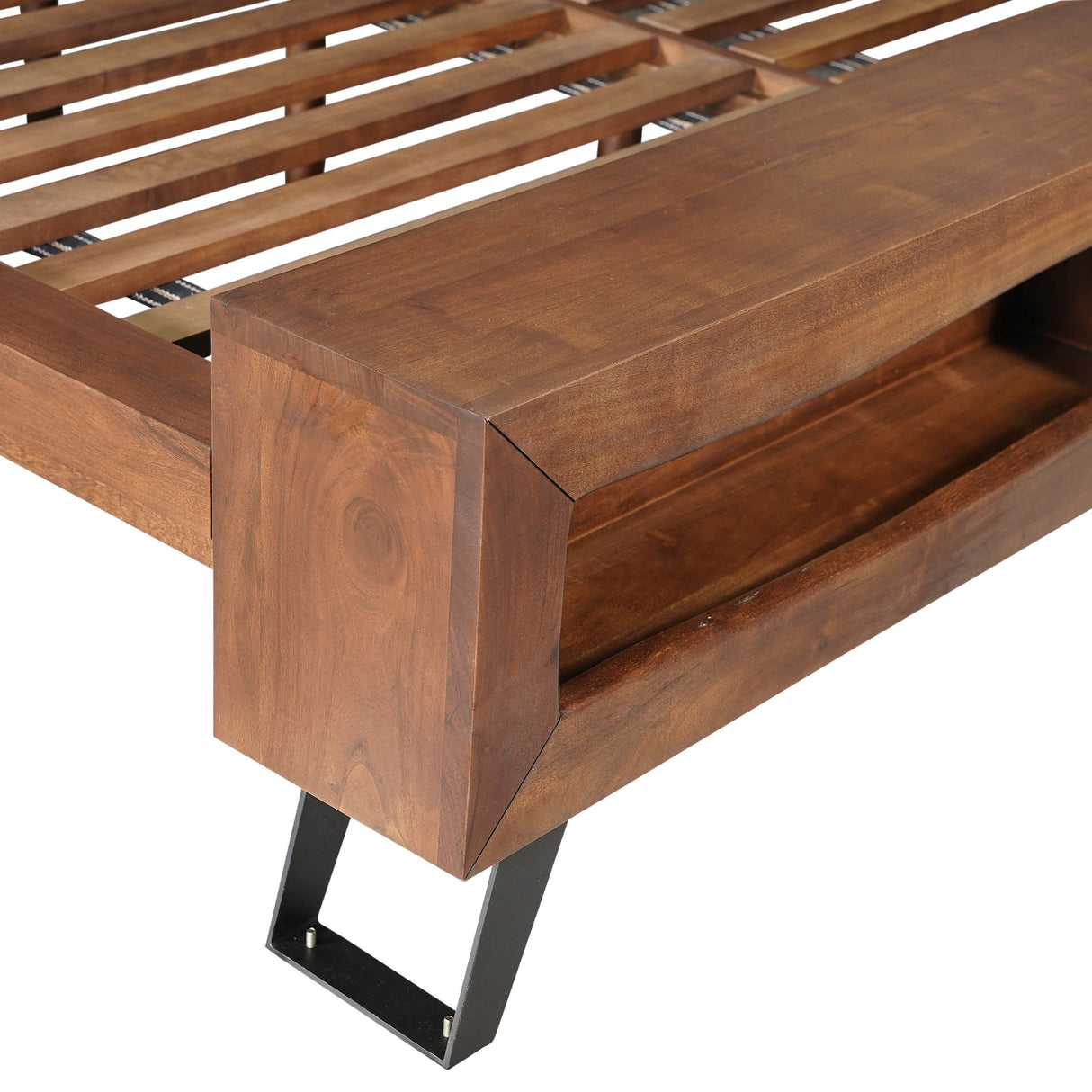 London Loft King Bed in Walnut from Home Trends & Design - Luna Furniture