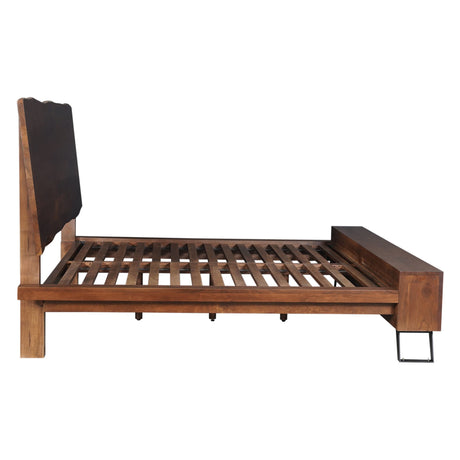 London Loft King Bed in Walnut from Home Trends & Design - Luna Furniture