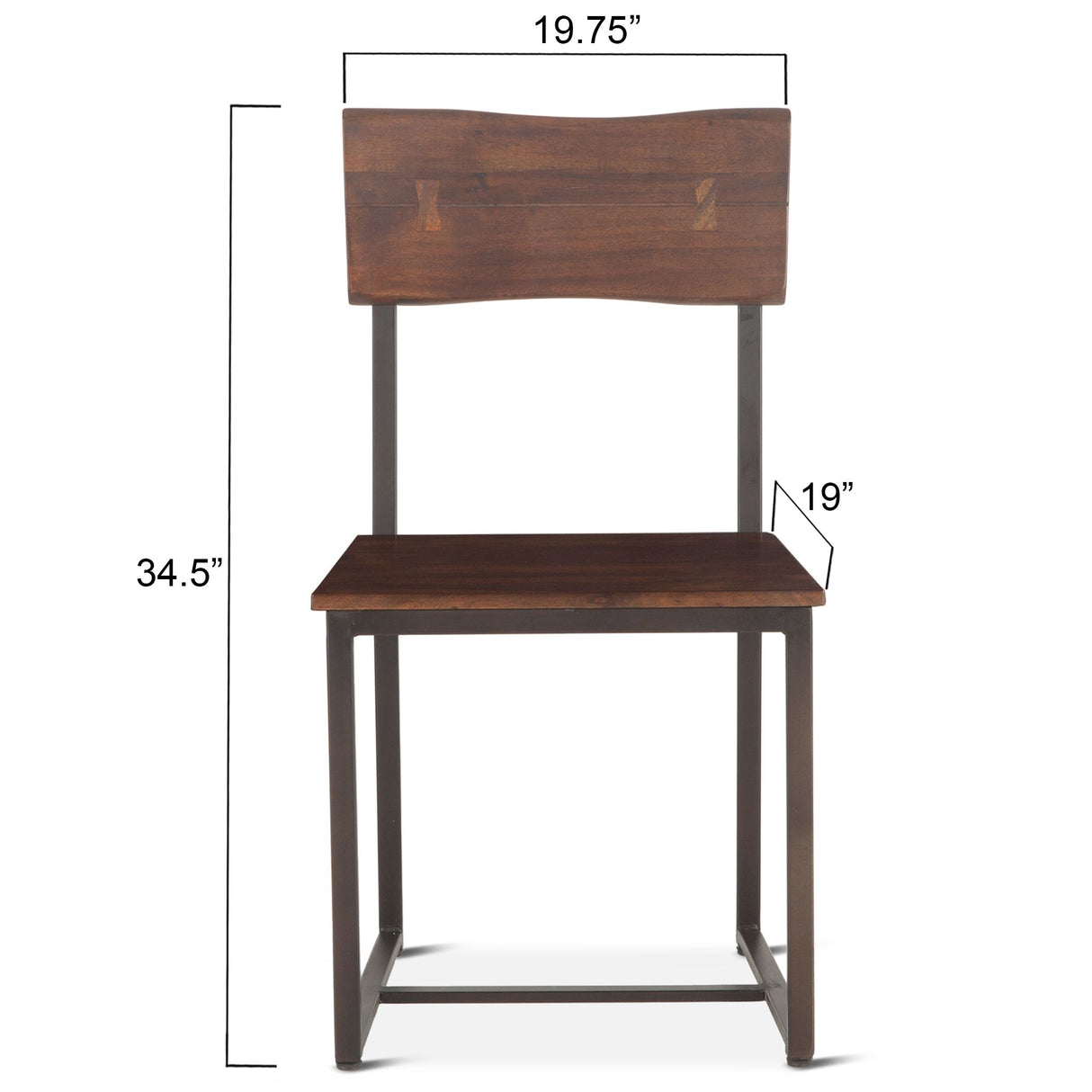 Loft 18" Dining Chair in Walnut from Home Trends & Design - Luna Furniture