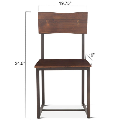 Loft 18" Dining Chair in Walnut from Home Trends & Design - Luna Furniture